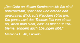 Alle reden ber Krankheiten, wir sprechen ber das Rauchen.