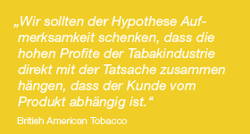 Alle reden ber Krankheiten, wir sprechen ber das Rauchen.
