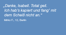 Alle reden ber Krankheiten, wir sprechen ber das Rauchen.