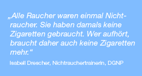 Alle reden ber Krankheiten, wir sprechen ber das Rauchen.