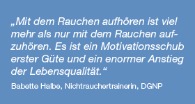 Alle reden ber Krankheiten, wir sprechen ber das Rauchen.