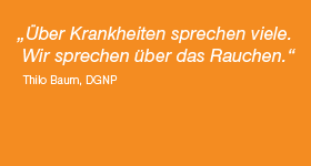 Alle reden ber Krankheiten, wir sprechen ber das Rauchen.